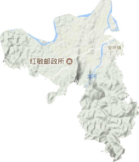 安坪鎮地形圖