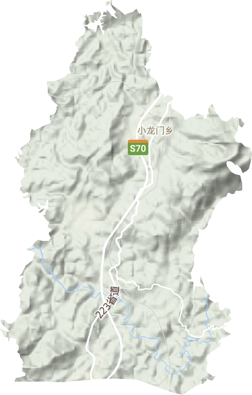 小龍門鄉地形圖