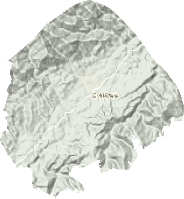 后塘瑤族鄉(xiāng)地形圖