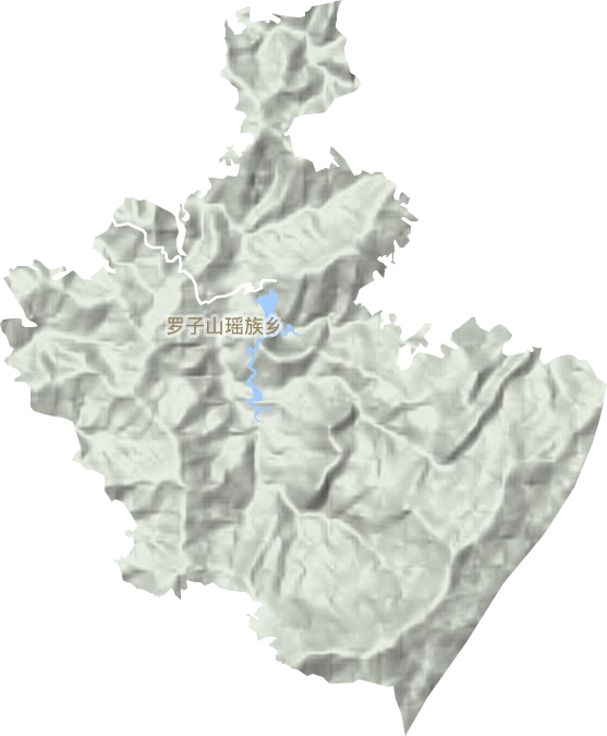 羅子山瑤族鄉地形圖