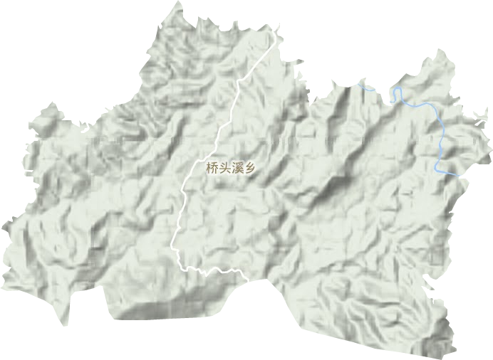 橋頭溪鄉(xiāng)地形圖