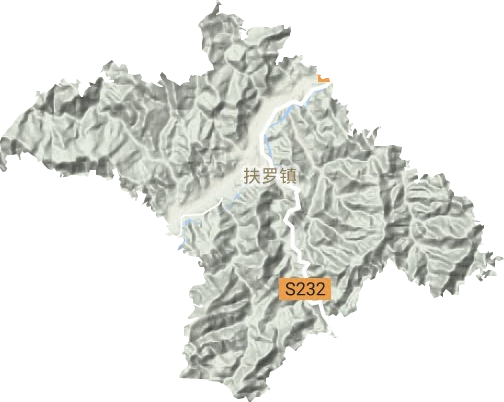 扶羅鎮地形圖