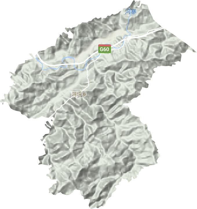 洞坪鄉(xiāng)地形圖