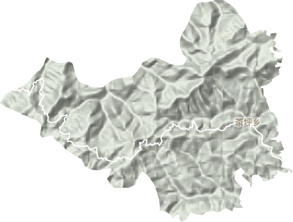 茶坪鄉地形圖