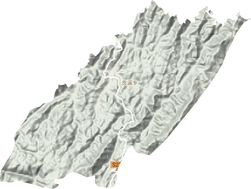 貢溪鄉(xiāng)地形圖
