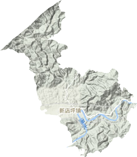 新店坪鎮(zhèn)地形圖