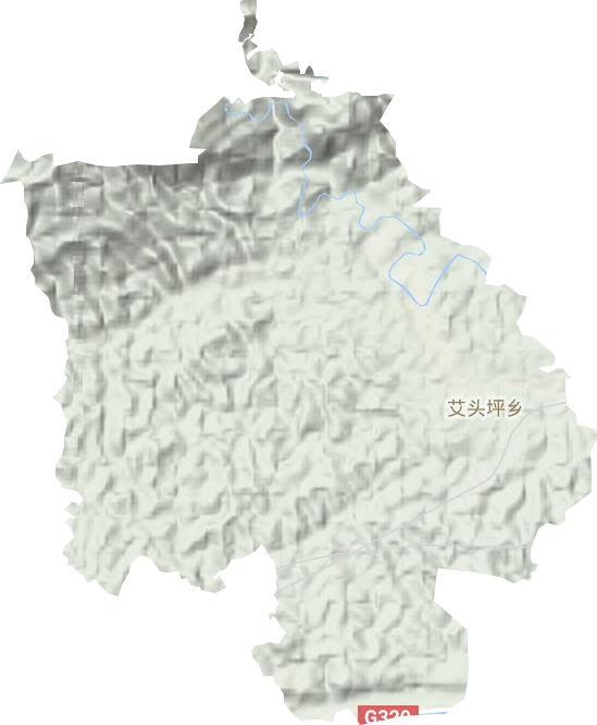艾頭坪鄉地形圖