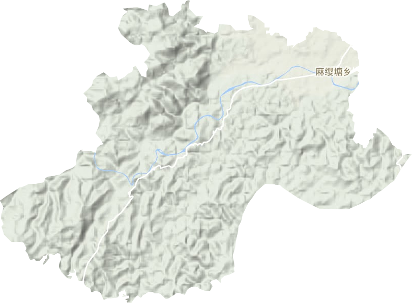 麻纓塘鄉地形圖