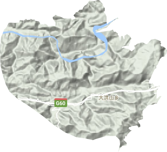 大洪山鄉(xiāng)地形圖