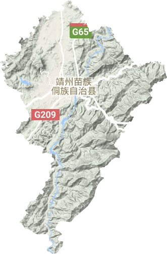 渠陽鎮地形圖