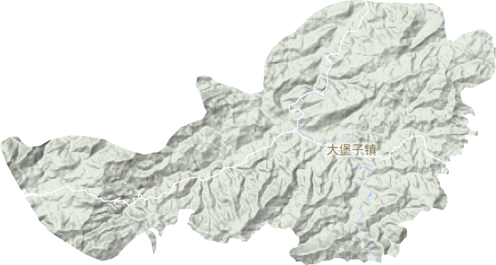 大堡子鎮地形圖