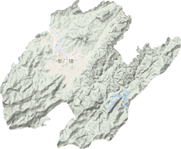 新廠鎮(zhèn)地形圖