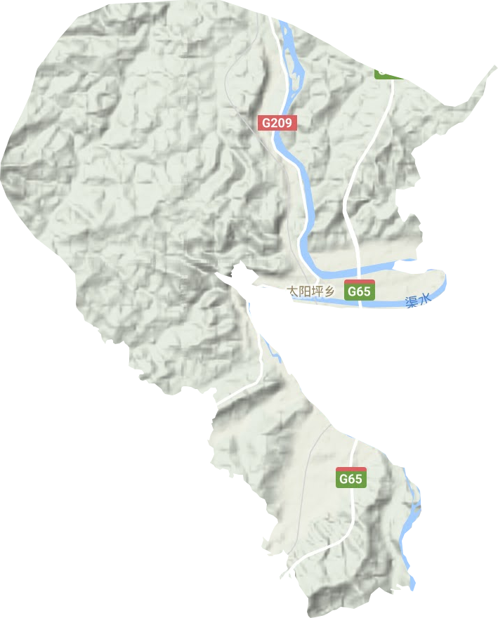 太陽坪鄉(xiāng)地形圖