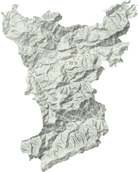 三鍬鄉地形圖