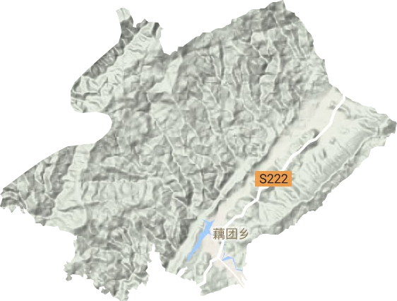 藕團(tuán)鄉(xiāng)地形圖