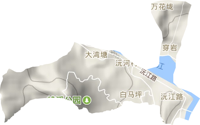 沅江路街道地形圖