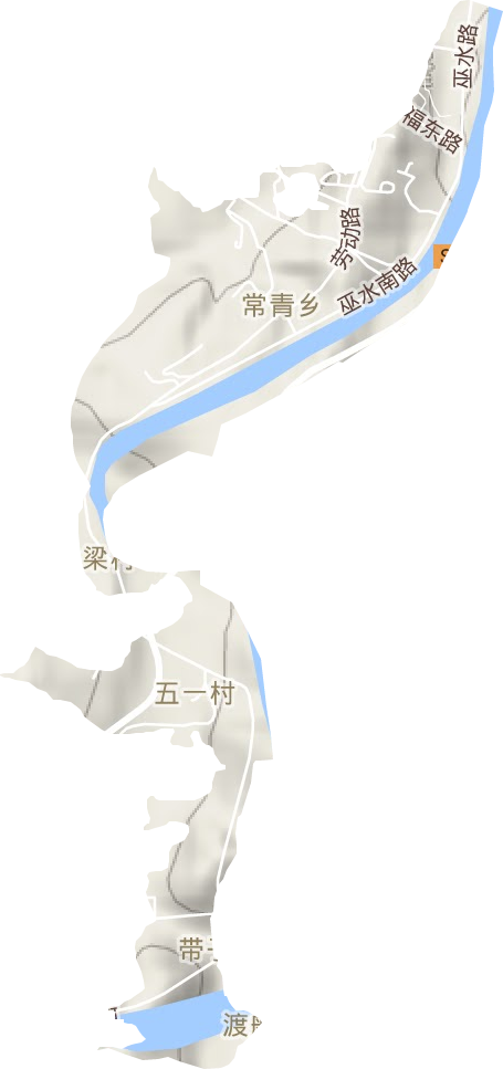 新街街道地形圖