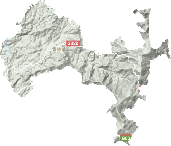 雪峰鎮(zhèn)地形圖