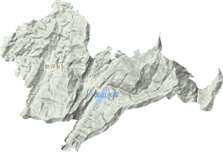 熟坪鄉地形圖
