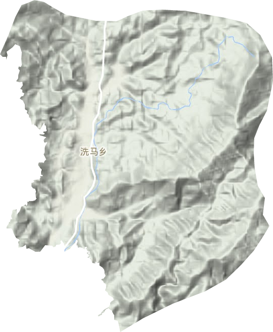 洗馬鄉地形圖