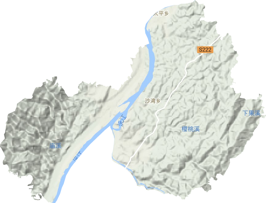 沙灣鄉(xiāng)地形圖