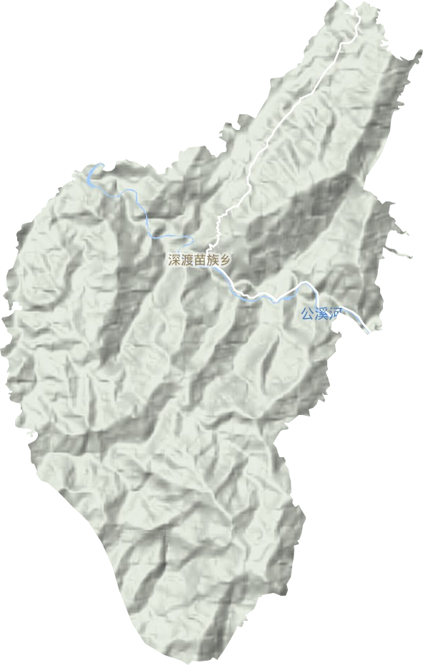 深渡苗族鄉(xiāng)地形圖