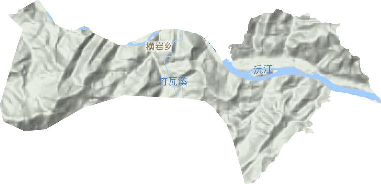 橫巖鄉(xiāng)地形圖