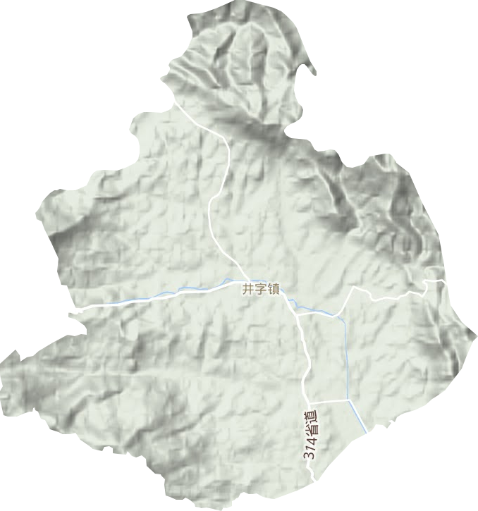 井字鎮(zhèn)地形圖