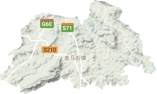 走馬街鎮(zhèn)地形圖