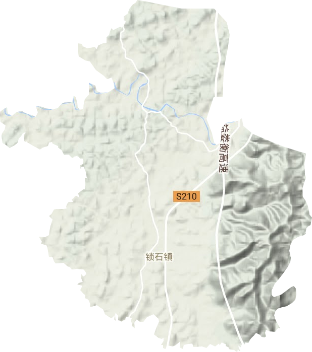 鎖石鎮地形圖