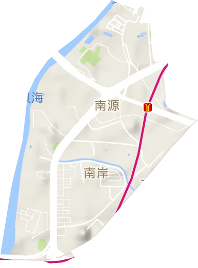 南源街道地形圖