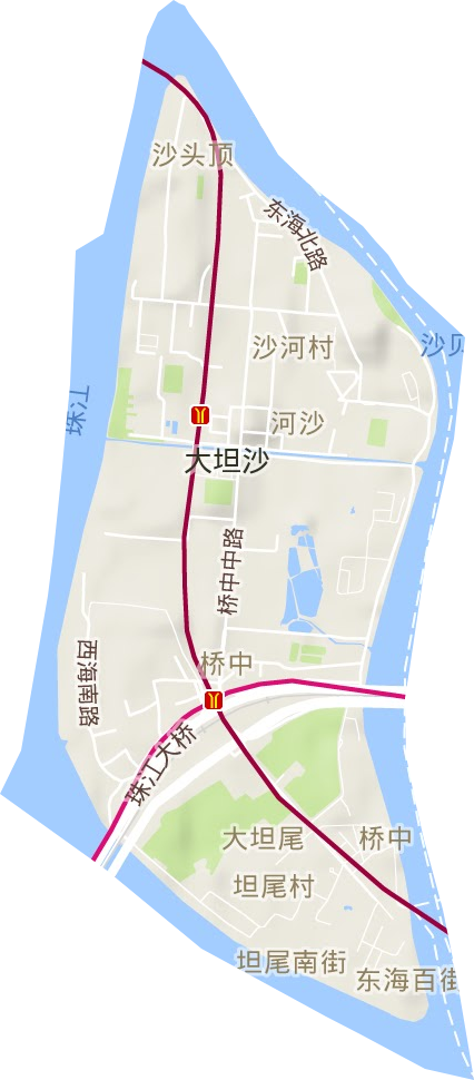 橋中街道地形圖