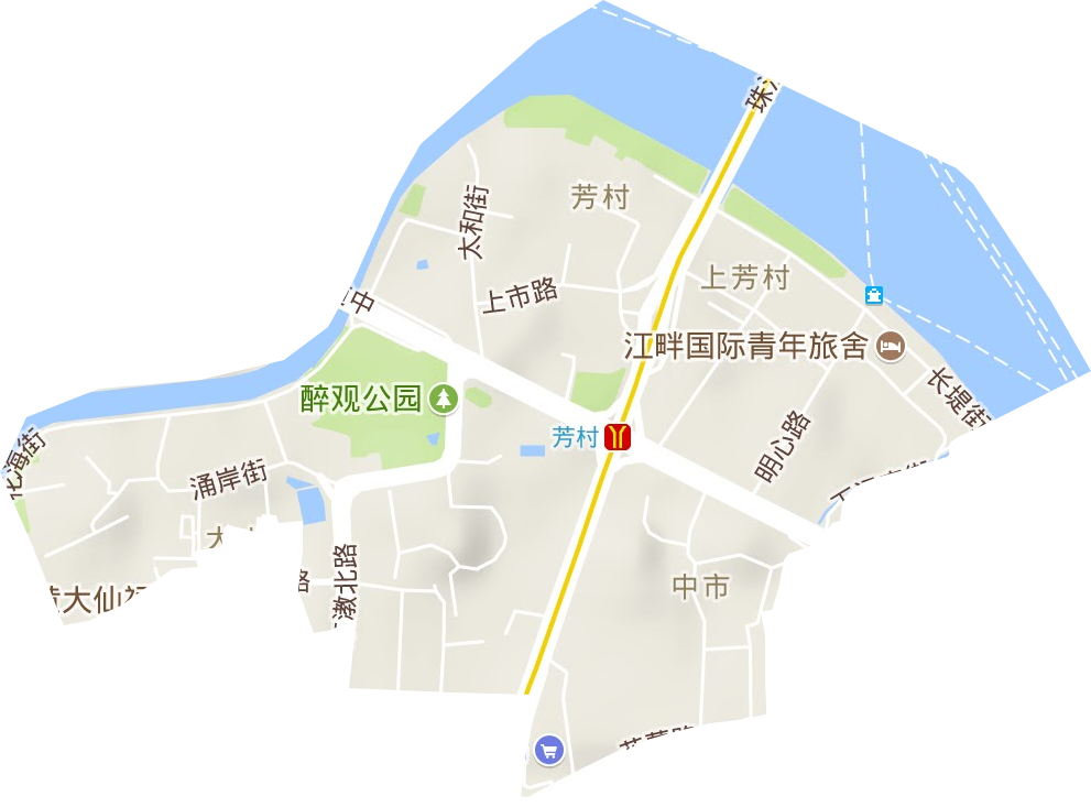 花地街道地形圖