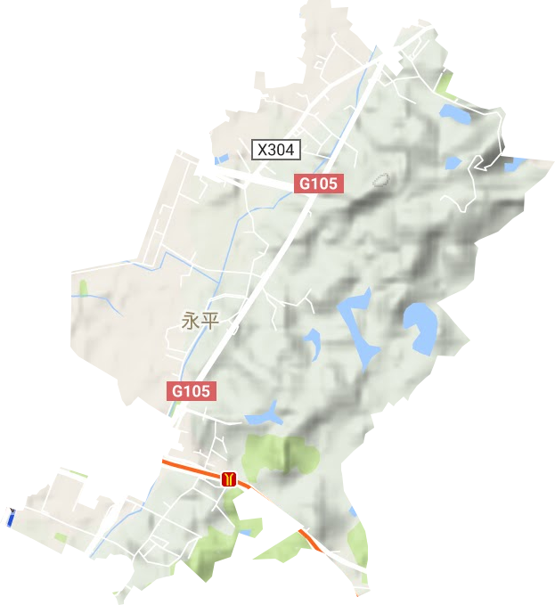 永平街道地形圖