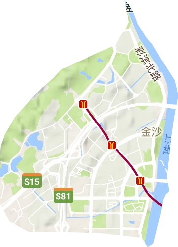 金沙街道地形圖