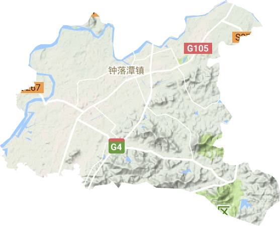 鐘落潭鎮地形圖