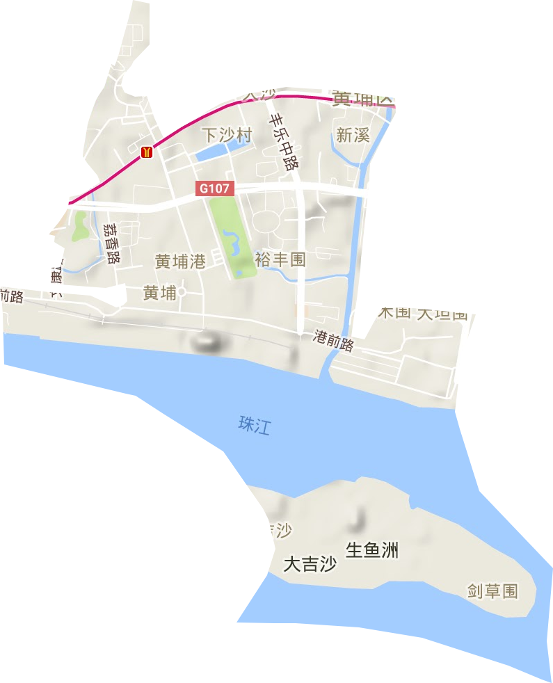 黃埔街道地形圖