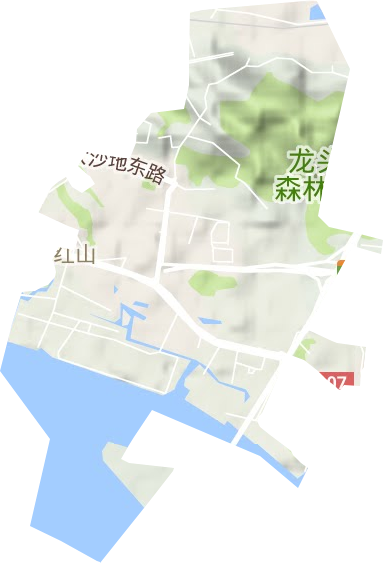 紅山街道地形圖