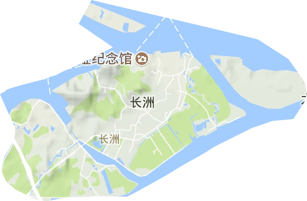 長洲街道地形圖