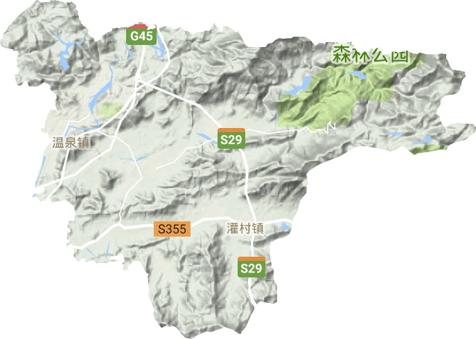 溫泉鎮地形圖