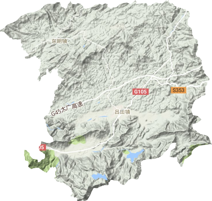呂田鎮地形圖