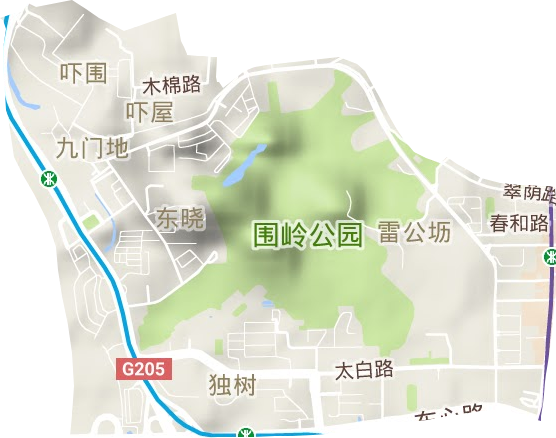 東曉街道地形圖