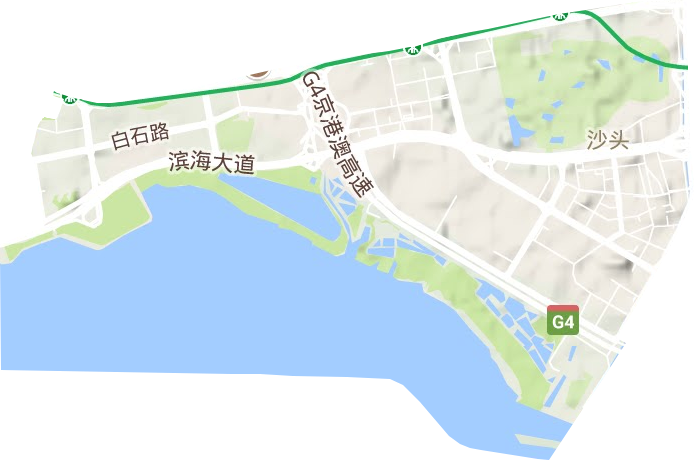沙頭街道地形圖