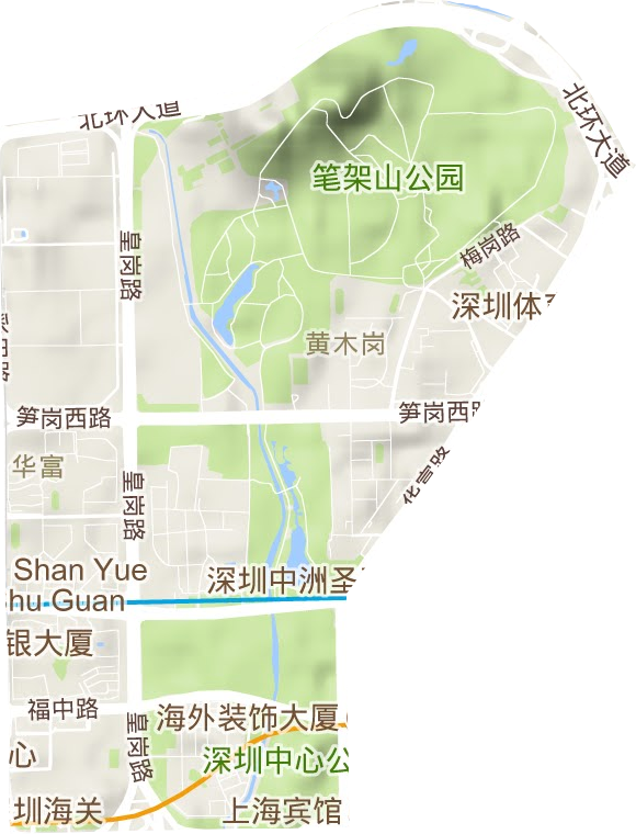 華富街道地形圖