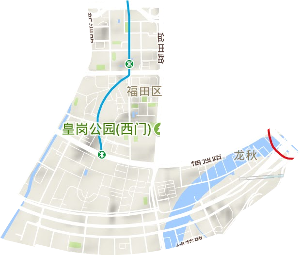 福保街道地形圖