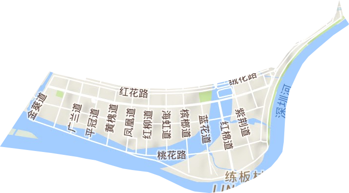 福田保稅區地形圖