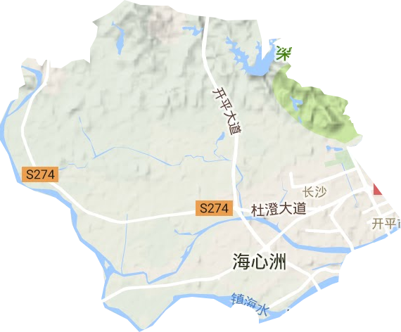 長沙街道地形圖