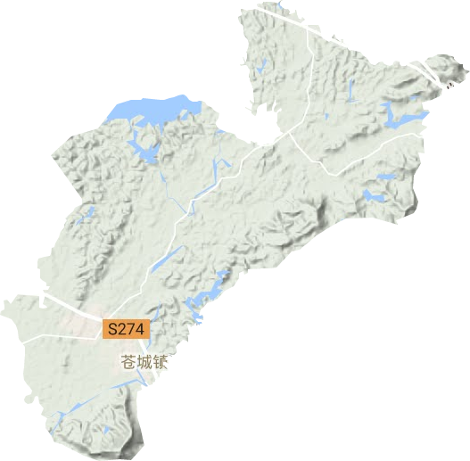 蒼城鎮地形圖