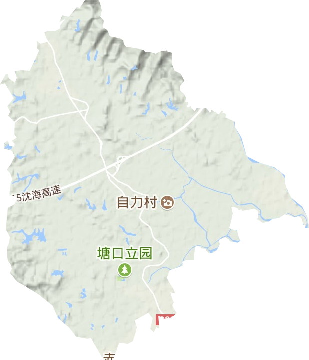 塘口鎮地形圖