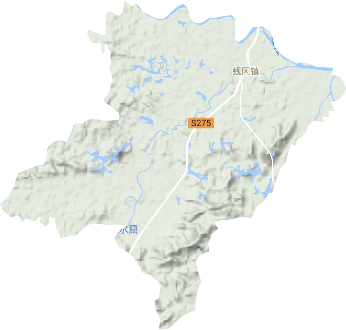 蜆岡鎮(zhèn)地形圖